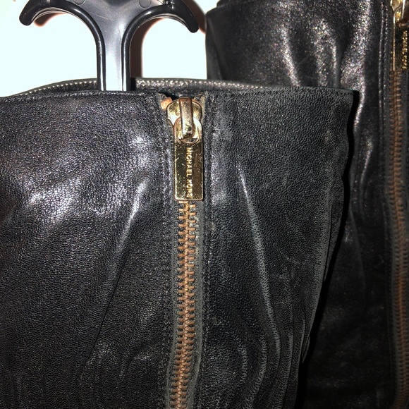 Michael Kors Tall Black Leather Boots - Picture 2 of 3